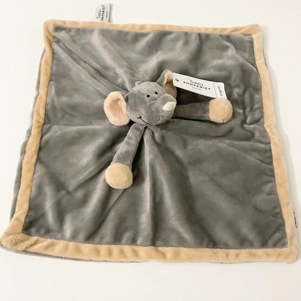 Teddykompaniet Diinglisar  13 Inch Plush Animal Baby Blanket Elephant Blanky